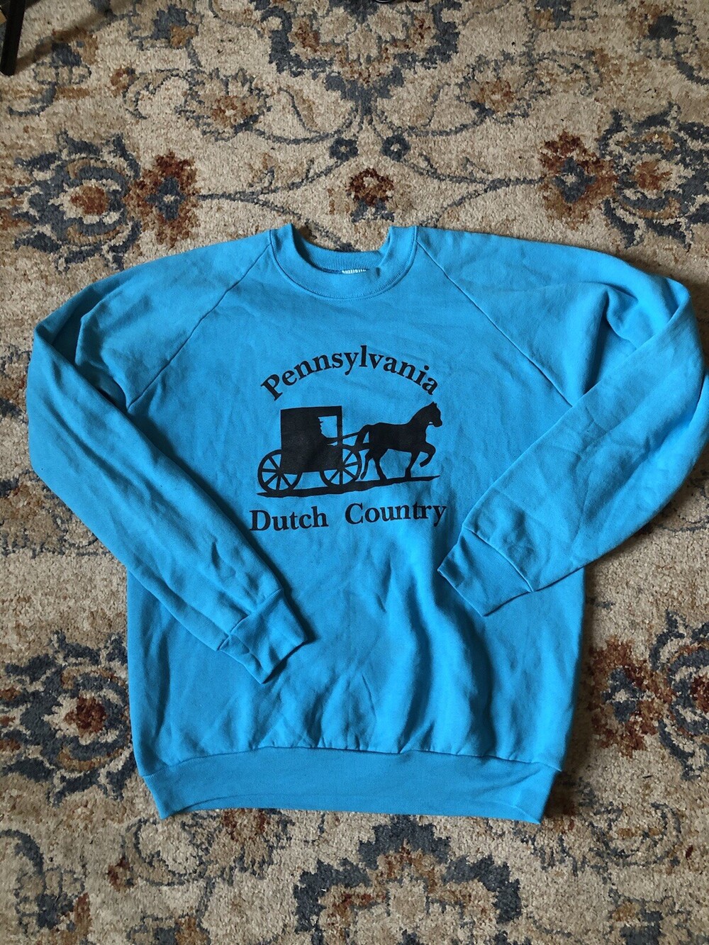 VINTAGE Dutch County Pennsylvania Sweatshirt Amish Country Made In USA XL